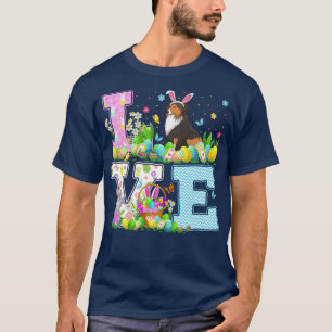 Camiseta Sheltie Perro Pascua Huevo caza Graciosa Amor Shel