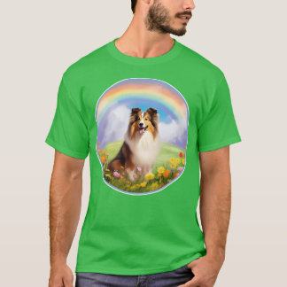 Camiseta Sheltie Rainbow Bridge Cute Shetland Sheepdog Dog