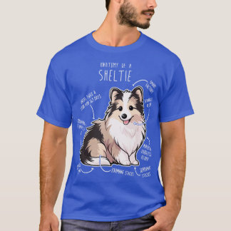 Camiseta Sheltie Shetland Sheepdog Anatomía 5