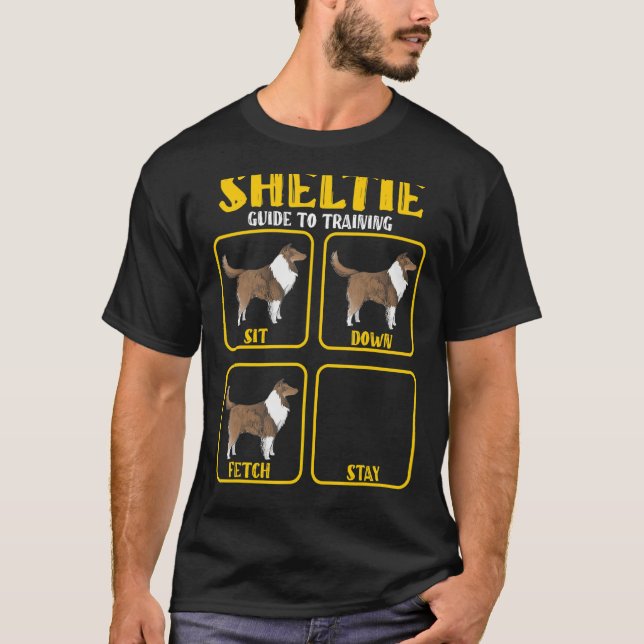 Camiseta Sheltie shetland sheepdog guía de formación Shelti (Anverso)