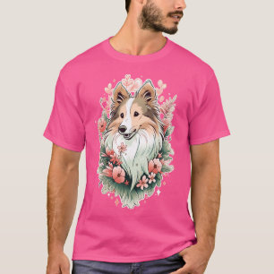 Camiseta Sheltie Shetland Sheepdog Pastel