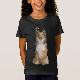 Camiseta Sheltie Shetland Sheepdog Reindes Navidad Dog