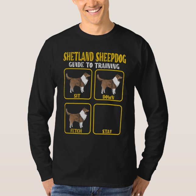 Camiseta Sheltie shetland sheepdog traning guide Sheltie Mo (Anverso)