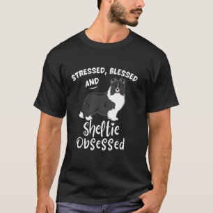 Camiseta Shelties, Bi Black Sheltie, Sheltie Obsesionada Sh
