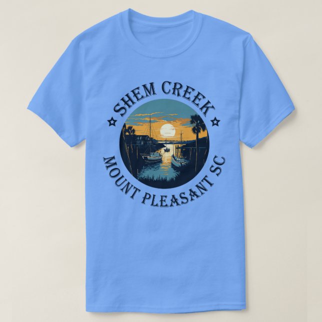 Camiseta Shem Creek Sunset Mount Pleasant SC (Diseño del anverso)