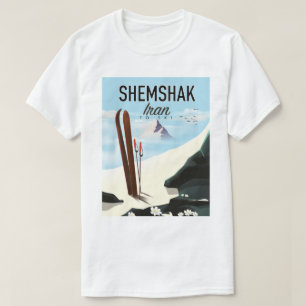 Camiseta Shemshak, poster de esquí de Irán.