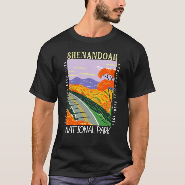 Camiseta Shenandoah National Park Skyline Drive (Anverso)