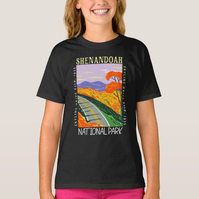 Camiseta Shenandoah National Park Skyline Drive (Anverso)