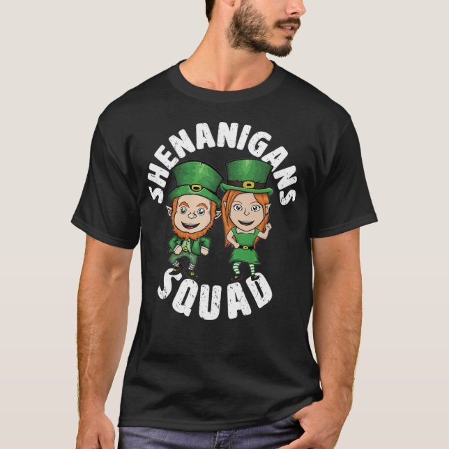 Camiseta Shenanigan Squad Funny St Patricks Day Bebe (Anverso)