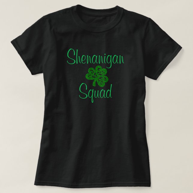 Camiseta Shenanigan Squad Shamrock Bar Fiesta Mujer (Diseño del anverso)