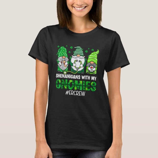 Camiseta Shenanigans Con Mi Gnomies La Enfermera St Patrick (Anverso)
