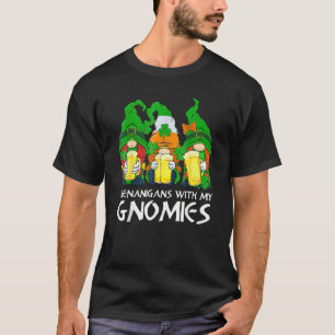 Camiseta Shenanigans Con Mis Gnomies Cerveza Beber Graciosa