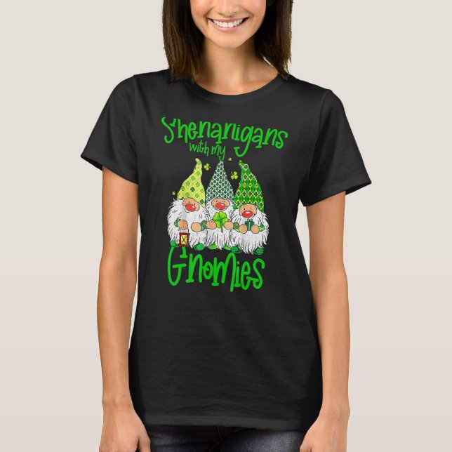 Camiseta Shenanigans Con Mis Gnomies St Patrick S Day Gnome (Anverso)