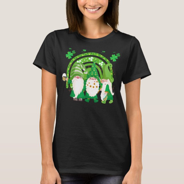 Camiseta Shenanigans con mis gnomies St Patrick's Day Rainb (Anverso)