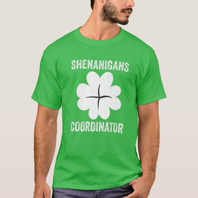 Camiseta Shenanigans Coordinator Funny St Patricks Day Teac (Anverso)