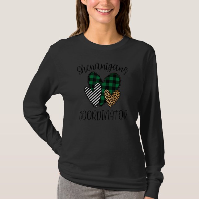 Camiseta Shenanigans Coordinator Funny Teacher St Patrick's (Anverso)