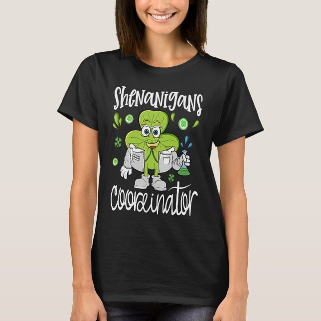 Camiseta Shenanigans Coordinator  Teacher St Patrick's Day  (Anverso)