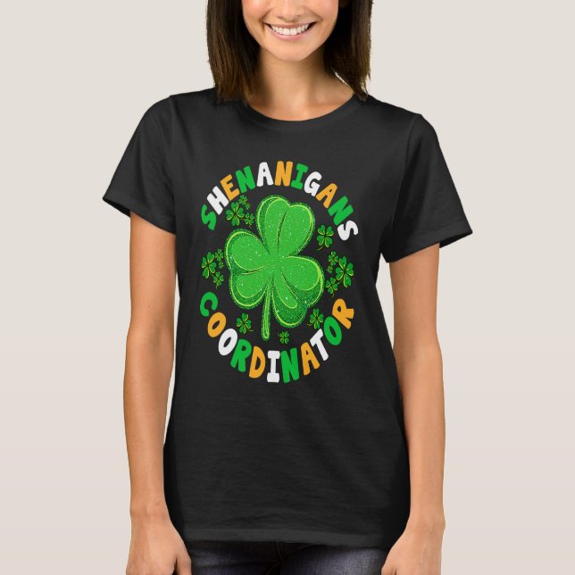 Camiseta Shenanigans Coordinator Teacher  St Patricks Day I (Anverso)