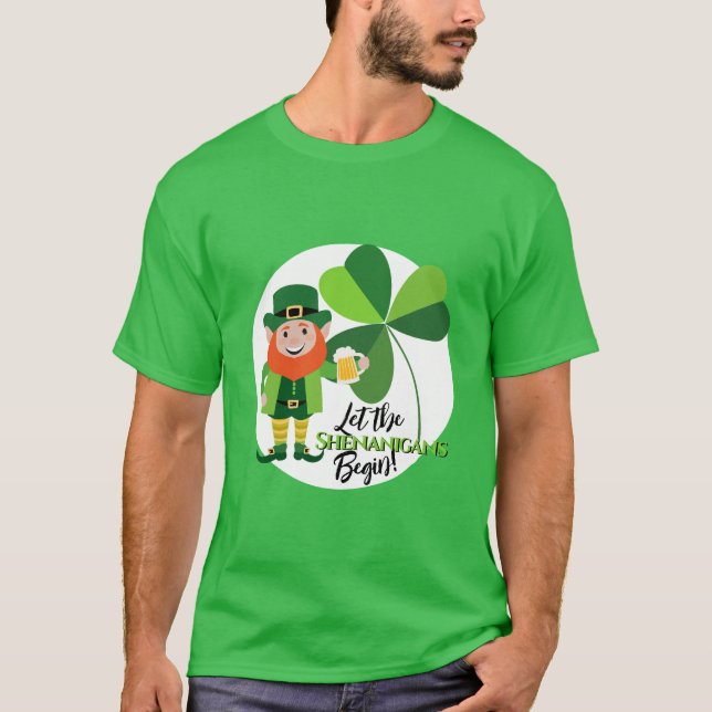 Camiseta Shenanigans Leprechaun Shamrock St Patrick's Day (Anverso)