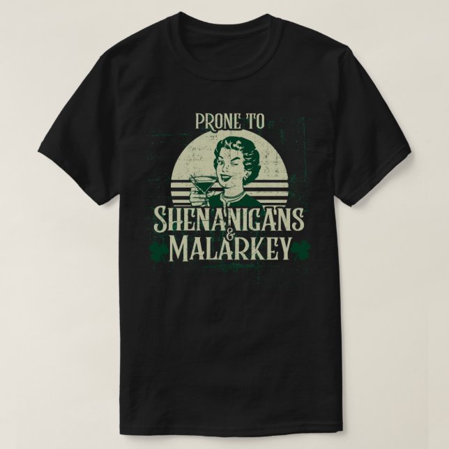 Camiseta Shenanigans Malarkey Dia de Sta Patrones (Diseño del anverso)