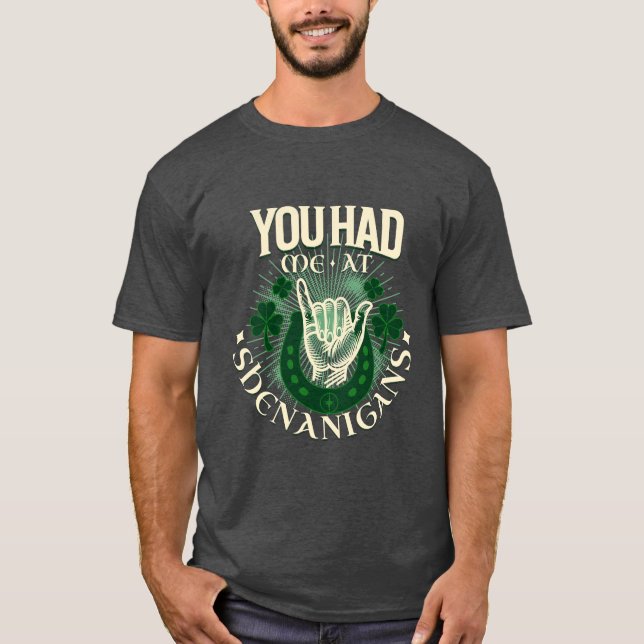Camiseta Shenanigans Punny St. Patrick's Day (Anverso)