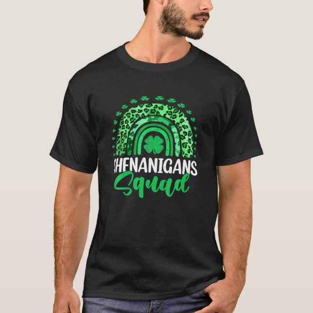 Camiseta Shenanigans Squad Funny St Patricks Day Costume Ra (Anverso)