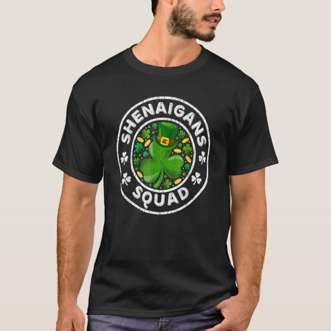 Camiseta Shenanigans Squad Funny St Patrick's Day Matching  (Anverso)