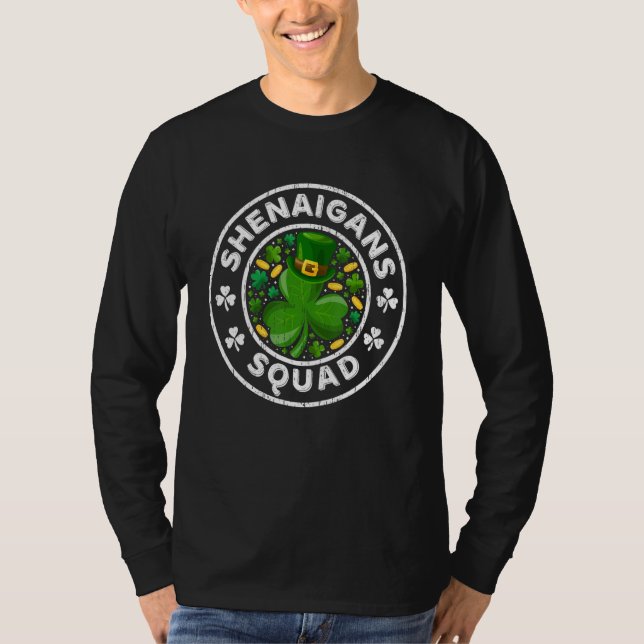 Camiseta Shenanigans Squad Funny St Patrick's Day Matching  (Anverso)