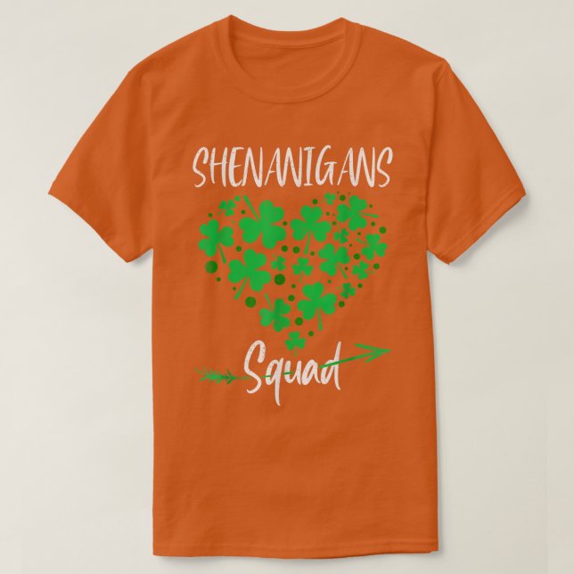 Camiseta Shenanigans Squad Funny St Patricks Day Shamrock H (Diseño del anverso)