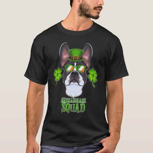 Camiseta Shenanigans Squad I St Patricks Day Boston Terrier (Anverso)