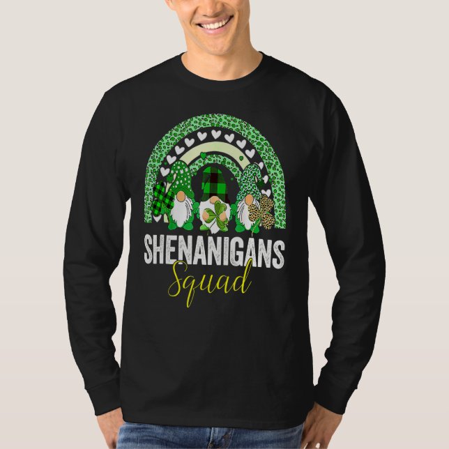 Camiseta Shenanigans Squad Irish Gnomes Rainbow St Patrick (Anverso)