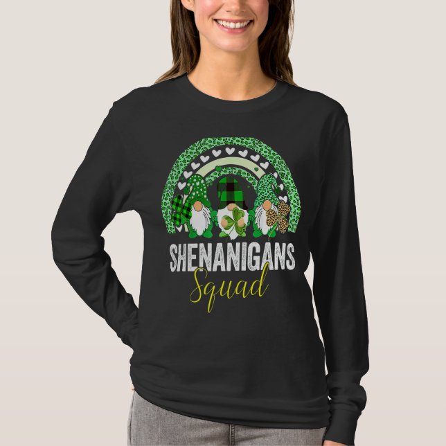 Camiseta Shenanigans Squad Irish Gnomes Rainbow St Patrick (Anverso)