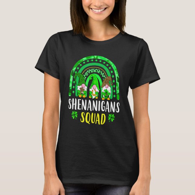Camiseta Shenanigans Squad Irish Gnomes Rainbow St Patrick' (Anverso)