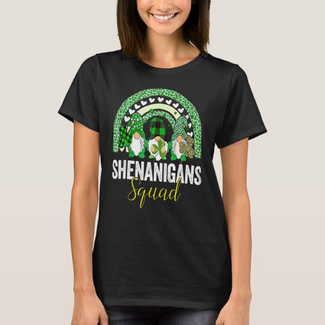 Camiseta Shenanigans Squad Irish Gnomes Rainbow St Patrick (Anverso)