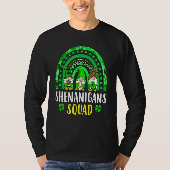 Camiseta Shenanigans Squad Irish Gnomes Rainbow St Patrick' (Anverso)