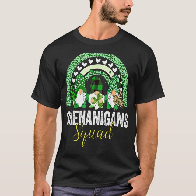 Camiseta Shenanigans Squad Irish Gnomes Rainbow St Patrick (Anverso)