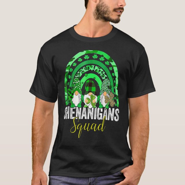 Camiseta Shenanigans Squad Irish Gnomes Rainbow St Patrick (Anverso)