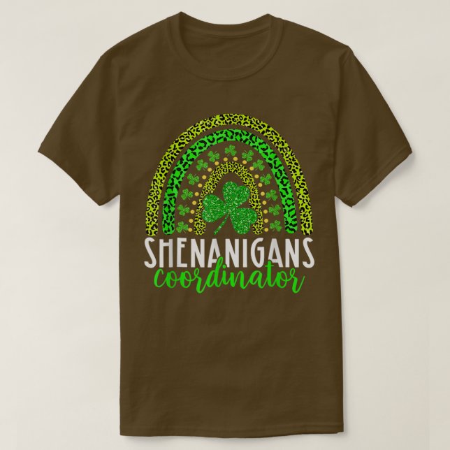 Camiseta Shenanigans Squad Irish Leopard Rainbow St Patrick (Diseño del anverso)