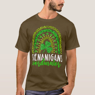 Camiseta Shenanigans Squad Irish Leopard Rainbow St Patrick
