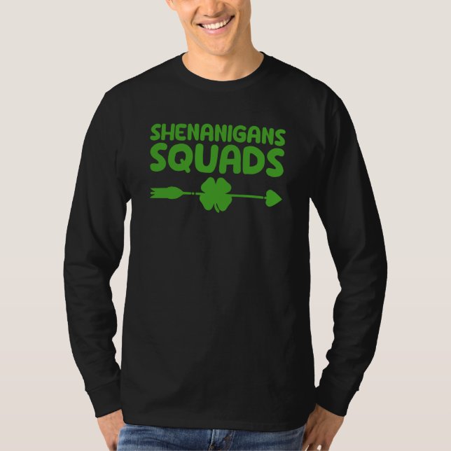 Camiseta Shenanigans Squad Irish St Patricks Day Shamrock (Anverso)