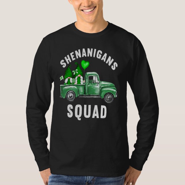 Camiseta Shenanigans Squad Irish Tee Funny Gnomes Saint Pat (Anverso)