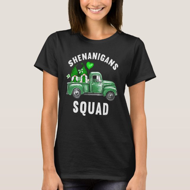 Camiseta Shenanigans Squad Irish Tee Funny Gnomes Saint Pat (Anverso)