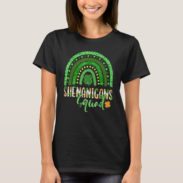 Camiseta Shenanigans Squad Irlandés Rainbow Funny Saint Pat (Anverso)