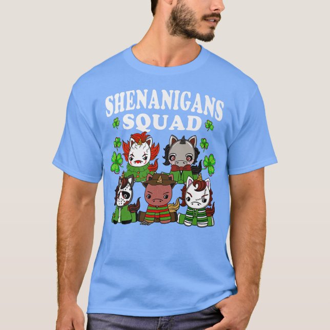 Camiseta Shenanigans Squad St Patricks Day Chibi Horror (Anverso)