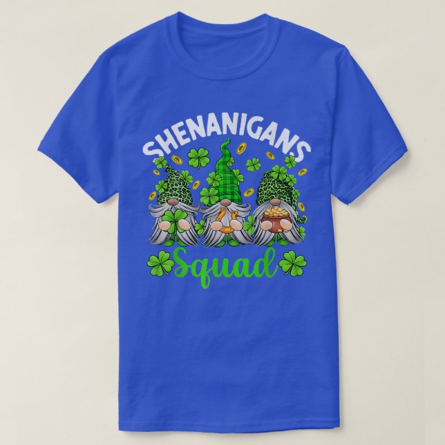 Camiseta Shenanigans Squad St Patricks Day Gnome Green Iris (Diseño del anverso)