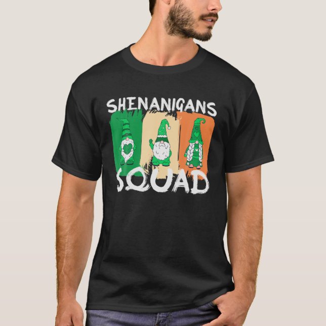 Camiseta Shenanigans Squad St Patricks Day Gnomes Green Pro (Anverso)
