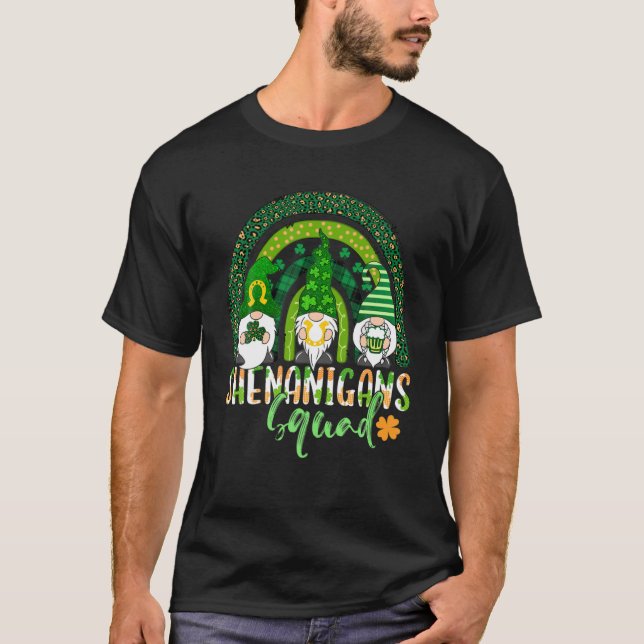 Camiseta Shenanigans Squad St Patricks Day Gnomes Green Pro (Anverso)