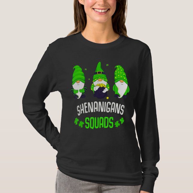 Camiseta Shenanigans Squad St Patricks Day Gnomes Green Pro (Anverso)