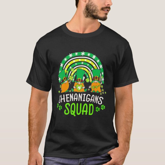 Camiseta Shenanigans Squad St Patricks Day Gnomes Green Pro (Anverso)