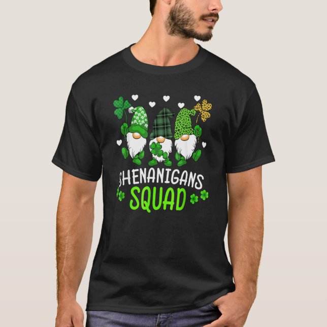 Camiseta Shenanigans Squad St Patricks Day Gnomes Green Pro (Anverso)